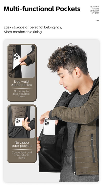 WEST BIKING Cycling Jacket Men Coats Winter Thermal Fleece Windbreaker MTB Bicycle Clothing Motorcycle Bike Jackets 0?-15?