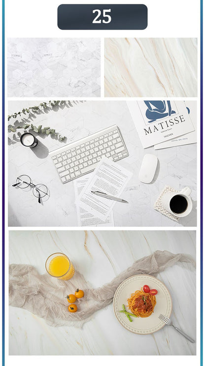 Marble Photography Backdrops 57*87CM 2 Sided Wood Grain Photo Background Wallpaper Studio Waterproof Products Photographic Props