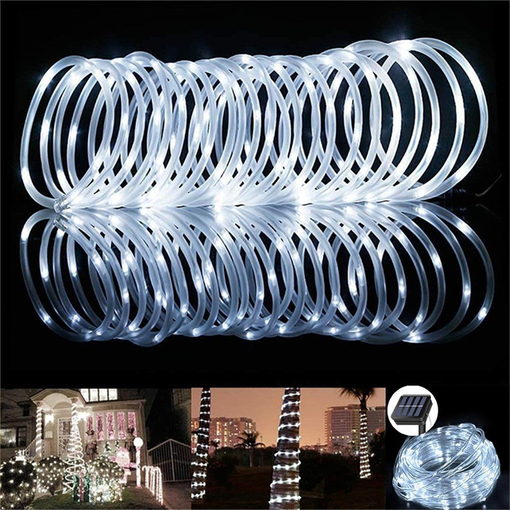Solar Rope Lights Outdoor Blue LED PVC Tube Fairy String Light Garden Wedding and Birthday Outdoor Holiday Home Decoration