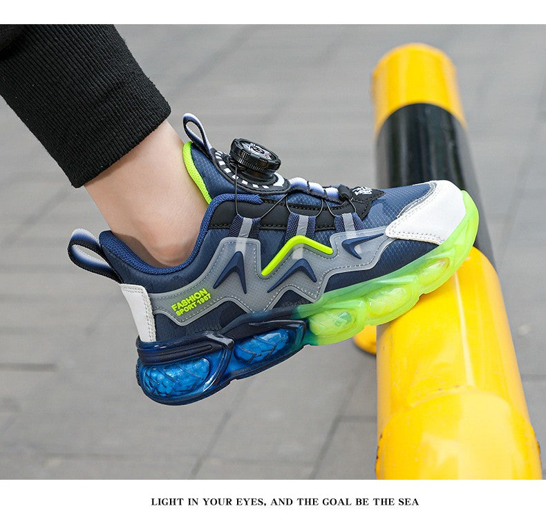 New Children's Leather Casual Shoes For Boy Girls Outdoor Running Sneakers Breathable Mesh Kids School Walking Sport Non Slip