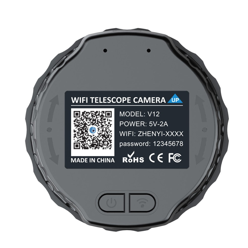 Câmera Ocular de Telescópio WiFi 4MP para Telescópios de 25mm-50mm Câmera Ocular Eletrônica Câmera de Telescópio Portátil para Observação de Aves