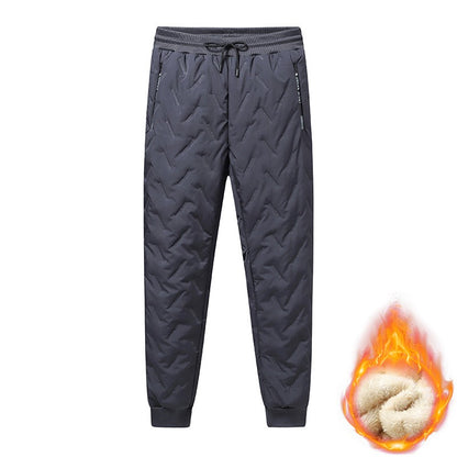 2024 Novas Calças de Algodão Acolchoadas Masculinas de Inverno, Pelúcia Grossa de Lã, Calças Esportivas Quentes, Casuais, Impermeáveis, à Prova de Vento, à Prova de Frio