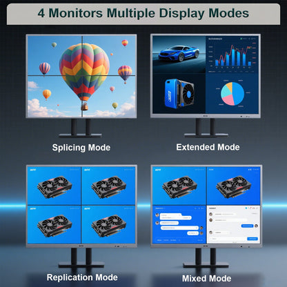 SRhonyra GeForce GTX1660S 1050 1050Ti 750 750Ti Multi-monitors Graphics Card,2/4/6GB 4HDMI GDDR5 4K Video Card Screen Splicing