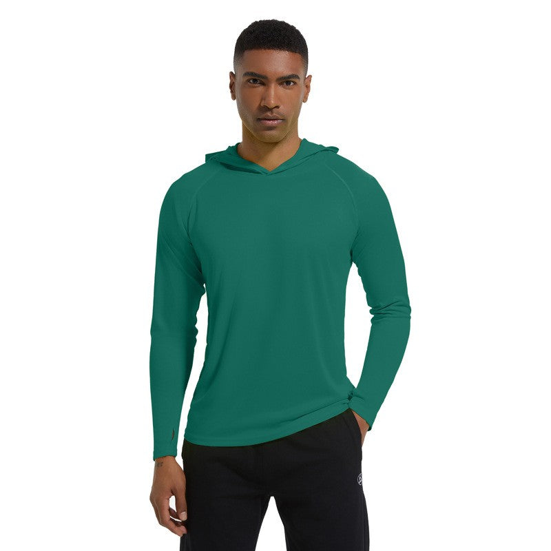 Men Upf 50+ Sun Protection t-Shirts Long Sleeve t-Shirt Casual Tops Male Quick Dry Gym Running Tee Shirts With Hood Man Clothing