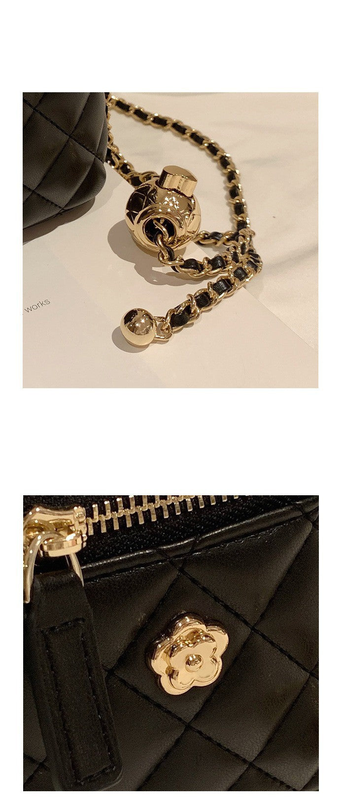 New Mini Quilted Chain Diamond Checkered Women's Crossbody Bag Fashion Mini Handbag  PU Leather Woman's One-shoulder Small Bag