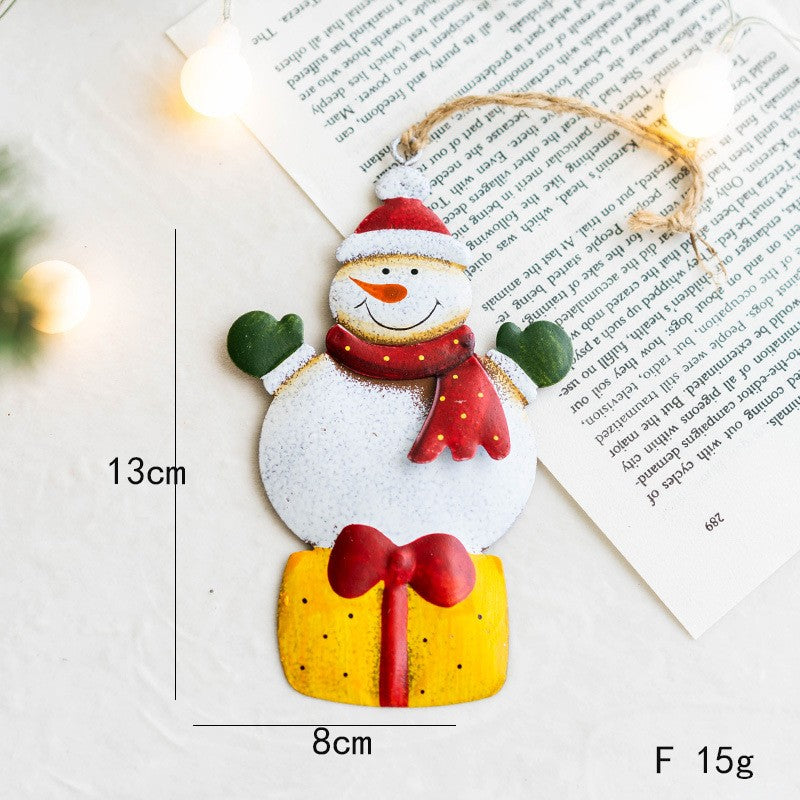 Metal Iron Red Mailbox Hanging Ornament Christmas Tree Pendant Letters To Santa Claus Home Christmas Decoration