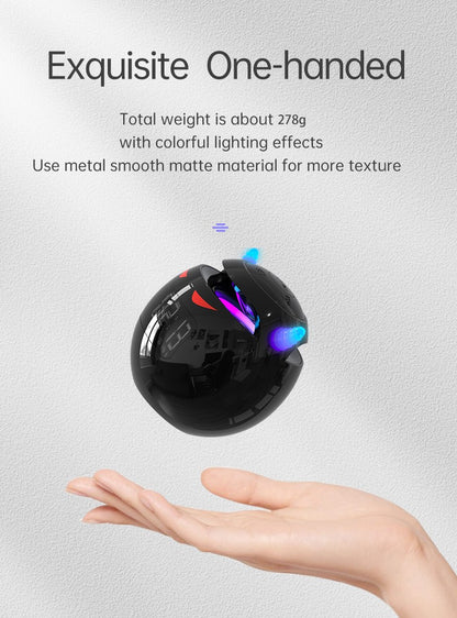 Bluetooth Speaker audio with LED Digital Alarm Clock Music Player Wireless Ball Shape Clock Speaker Mini  Speaker Alarm clock