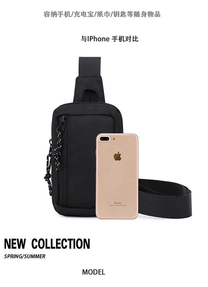 New Men Shoulder Bag Fashion Oxford Sports Shoulder Chest Bag Mini Crossbody Messenger Bags Handbags Casual Travel Phone Bags