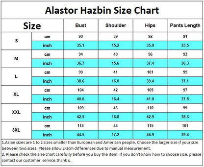 Alastor Hazbin Cosplay Costume Hotel Radio Demon Cosplay Red Jacket Shirt Pants Gloves Tie Uniform Halloween Full