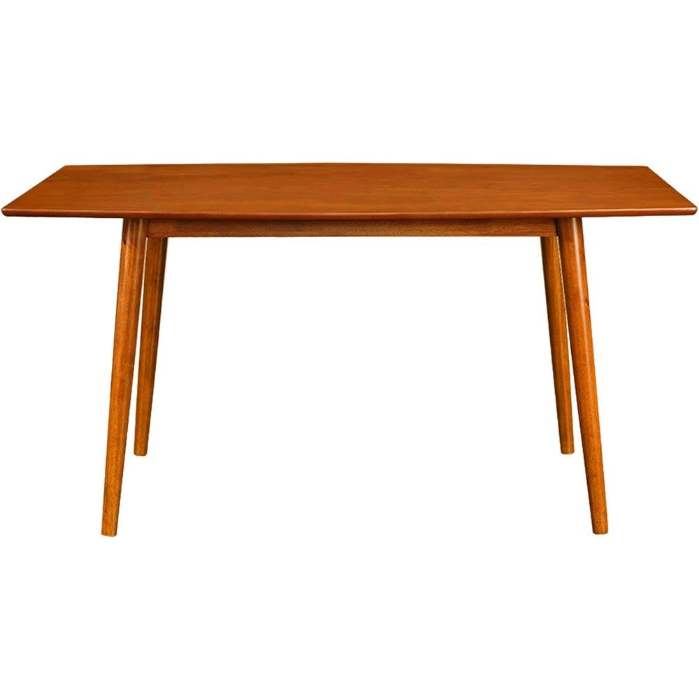 6 Person Mid Century Modern Wood Hairpin Rectangle Dining Room Kitchen Table Set Dining Chairs, 60 Inch