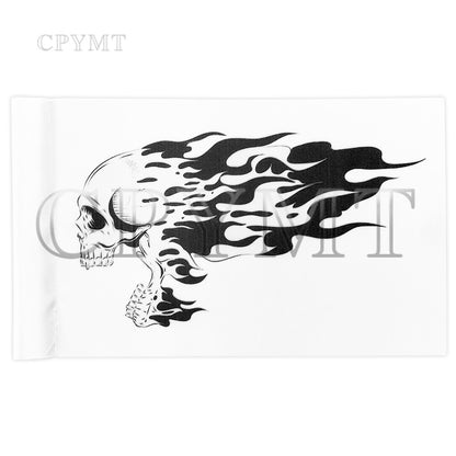 Universal Motorcycle Luggage Rack Nation Flag Double Side Pirate Flag Fit For Harley CBR YZF