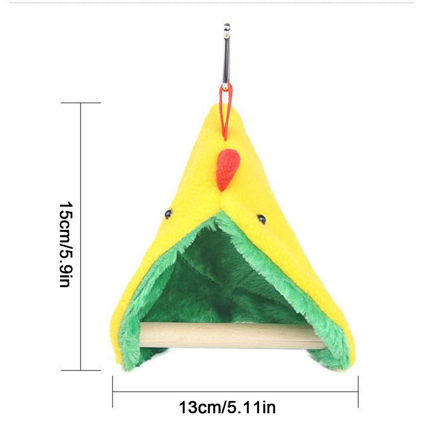 Ninho de Pássaro para Gaiola Pendurável de Inverno Quente Ninho de Descanso de Madeira Triangular para Calopsitas Tentilhões Loja de Animais de Estimação