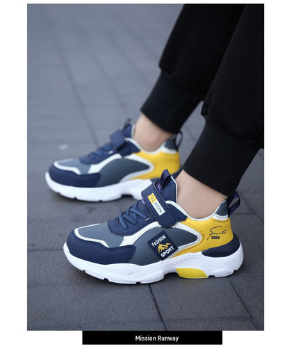 Tennis Sneakers Kids Boys Girls Sports Running Shoes Casual Board Leather Soft Soled Children Outdoor School Walking Shoes