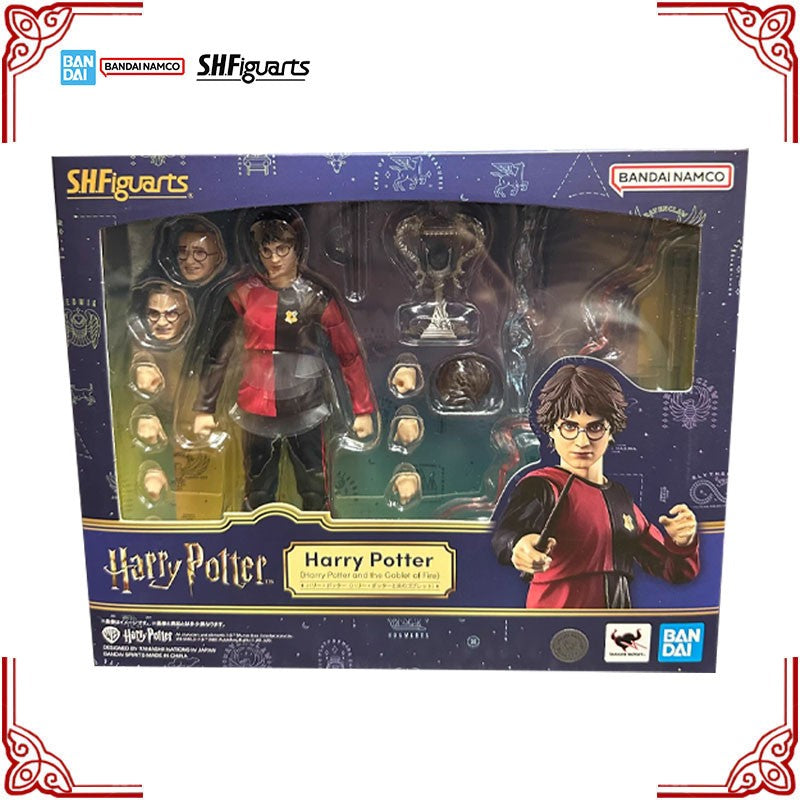 Em estoque, Kit de Modelo Bandai Original Harry Potter SHF Harry Potter e o Cálice de Fogo Anime Action Figure Coleção Modelo Acabado