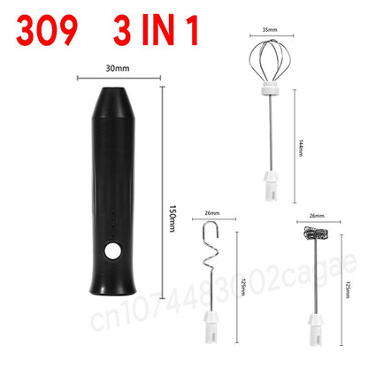 Espumadores de Leite Sem Fio Recarregável USB Elétrico 3 Velocidades Mini Liquidificador Portátil Batedor de Café para Ferramentas de Cozinha