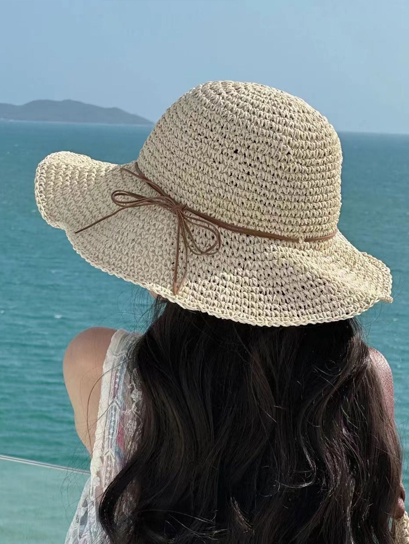 Summer Beach Korean Straw Hat for Women Visor Bucket Hat Hand Weaving Panama Girl Fishing Chapeau Sun Hats for Women