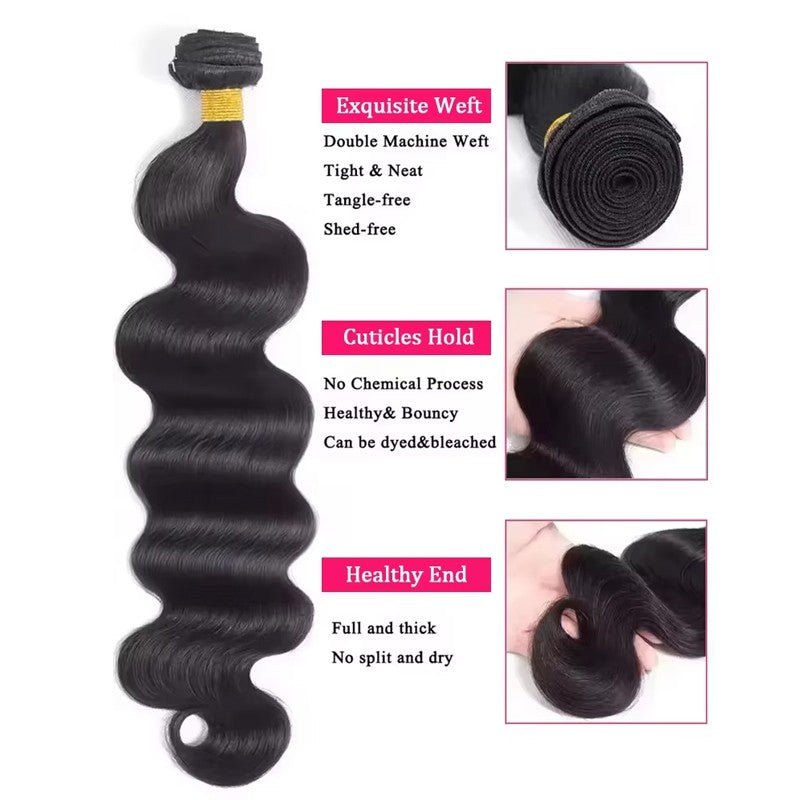 16A 30 40 Polegadas Cabelo Humano Body Wave Bundles Cabelo Humano Virgem Não Processado 100% Extensões de Cabelo Humano Cru Brasileiro