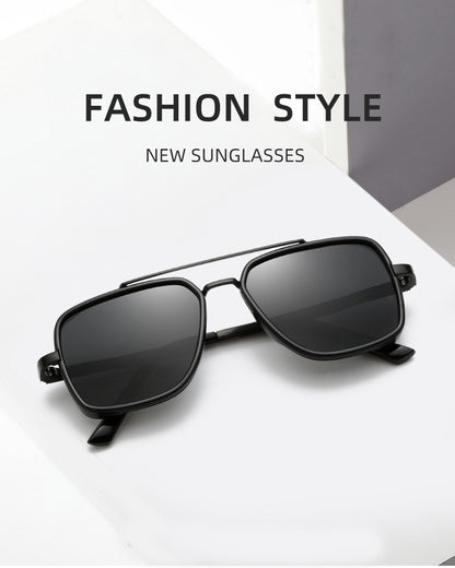 MIZHO Brand Tony Stark Iron Man Sunglasses For Men Driving Fashion COOL High Quality Driving Polarized Sun Glasses UV Protection