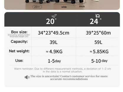 SUSHIMU 20-inch all-aluminum-magnesium alloy luggage with front opening, trolley suitcase, carry-on suitcase, metal travel