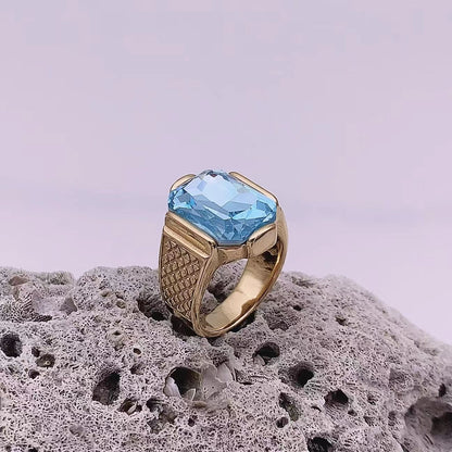 R3351g Men's High Quality Vintage Stainless Steel Gemstone Styles Ring Jewelry