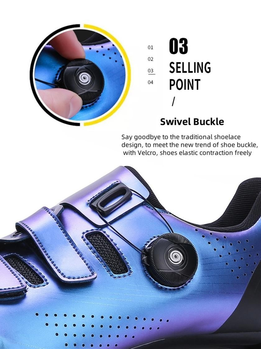 Women Road Cycling Shoes Wear-resistant Bicycle Shoes with Locking Plate Men's Non-slip Outdoor Cycling Sneakers