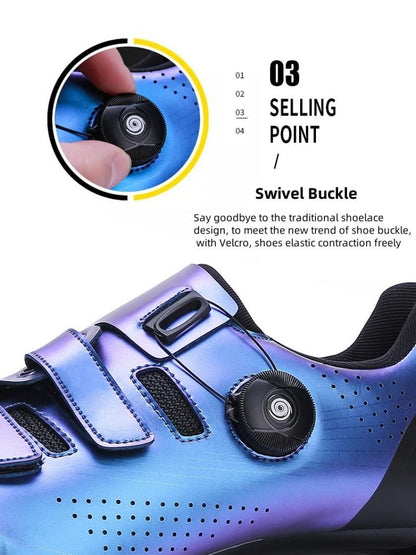 Women Road Cycling Shoes Wear-resistant Bicycle Shoes with Locking Plate Men's Non-slip Outdoor Cycling Sneakers