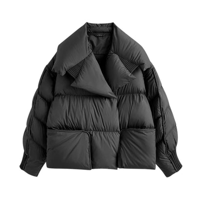 Lagabogy 2025 Winter Puffer Jacket Women Short 90% White Duck Down Coat Female Streetwear Warm Parkas Removable Sleeves Outwear