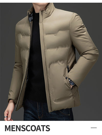 Top Grade ??????Men's Stand Collar Parka Jacket Windbreaker Coats Bubble Puffer Outerwear for Young Adults?????????????????