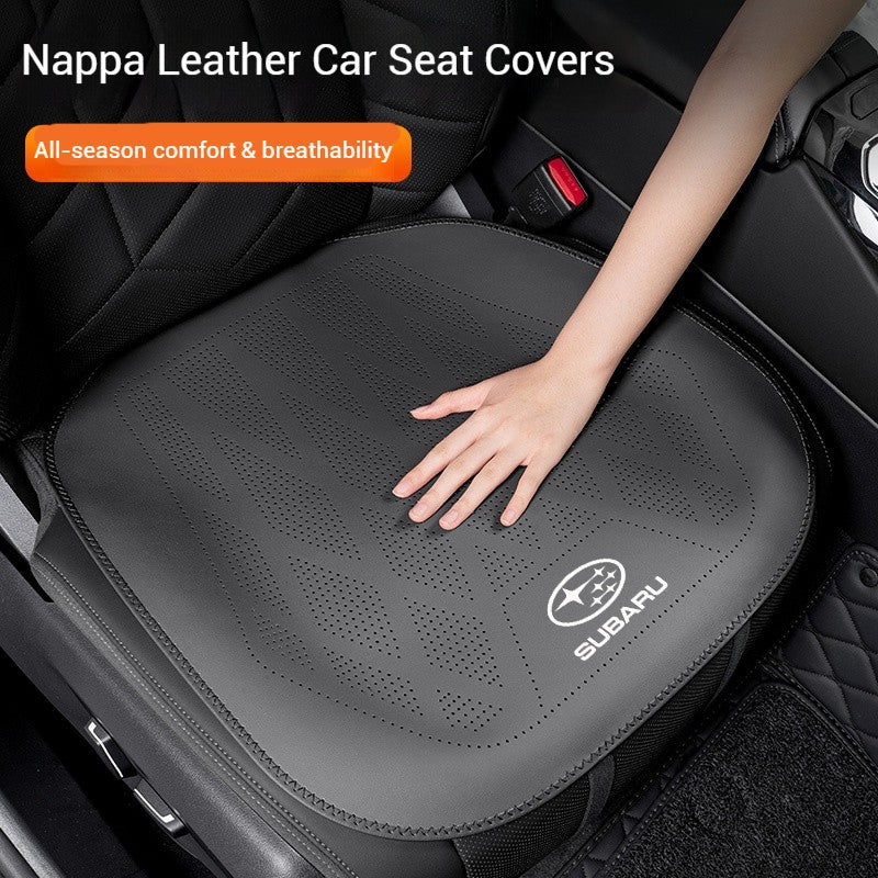 Almofada de Assento Ventilada de Couro para Carro Capa de Assento para Subaru STI Brz Wrx Xv Ascent Forester Outback Impreza Legacy Acessórios