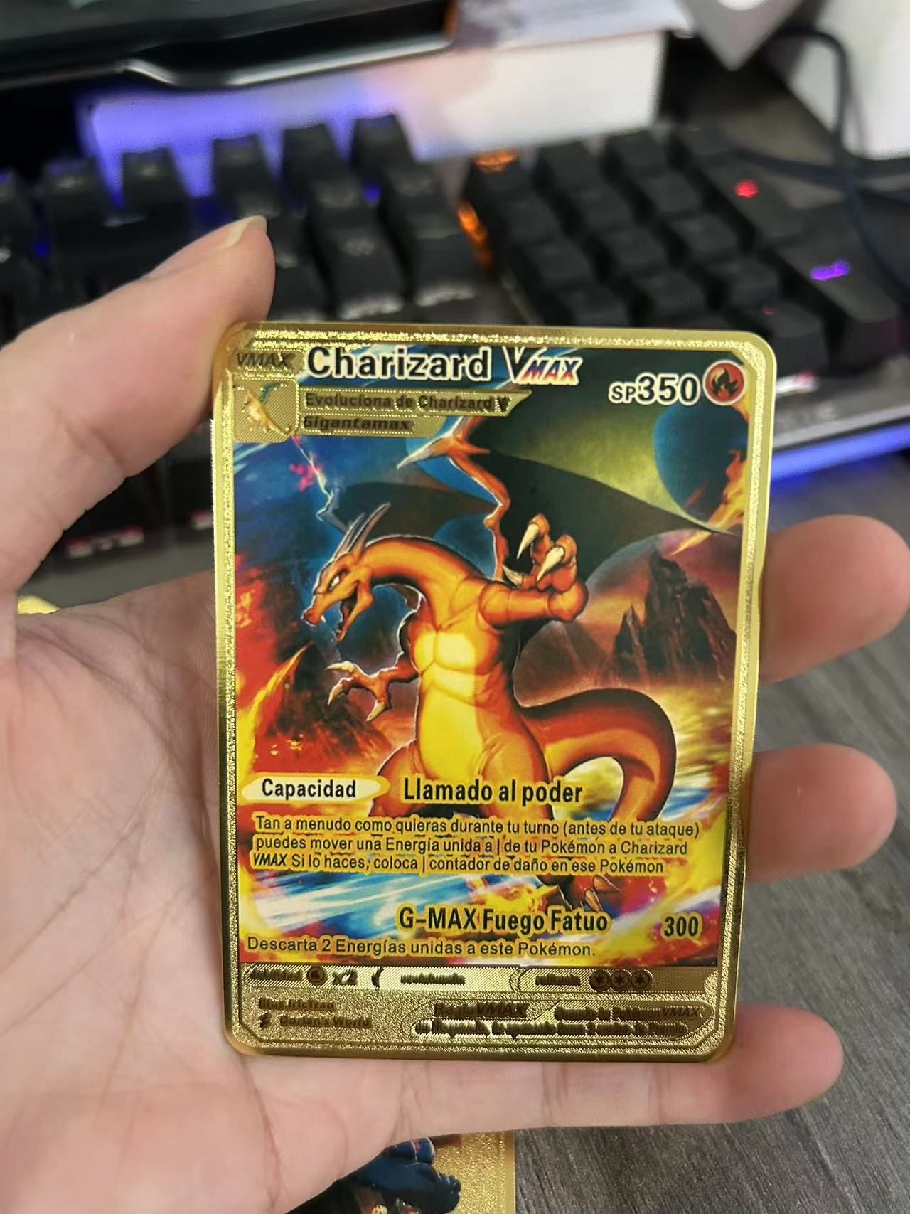 Cartas Pokémon Espanhol Cartas Metálicas Pokémon Cartas de Ferro Pokémon Mewtwo Pikachu Gx Charizard Vmax Cartas Pokémon Vmax