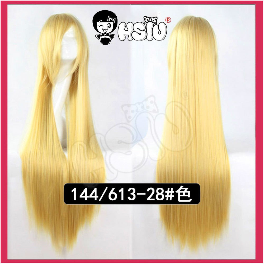 ?HSIU Brand? 80cm Cosplay wig Long 22 color Wig Heat Resistant Synthetic Hair Anime Party wig Fiber synthetic wig+Free wig cap