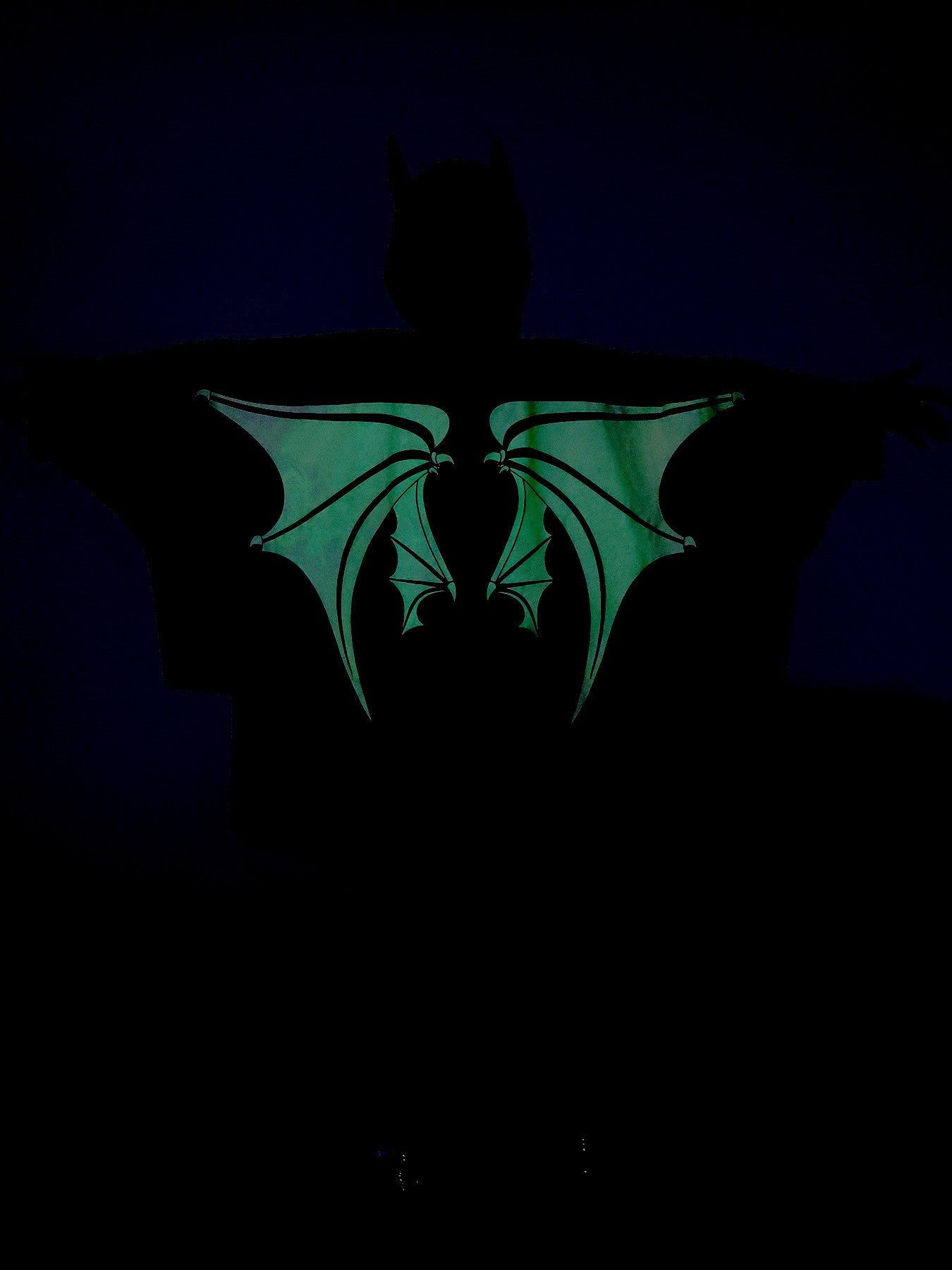 Boys Luminous Ghost Bat Cosplay Cape Horror Themed Party Outfit For Kids Halloween Costumes