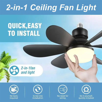 40W Ceiling Fan Lighting Dimmable Light Color Temperature Modern Ceiling Mount Remote Control Smart E27 Led Ceiling Fan Light