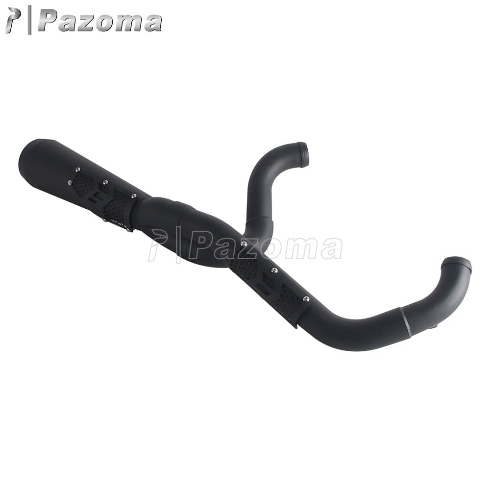 Pazoma 2-in-1 Exhaust Muffler Motorcycle Stepped Exhausts System For Harley Dyna Low Rider Street Fat Bob Super Wide Glide 06-17