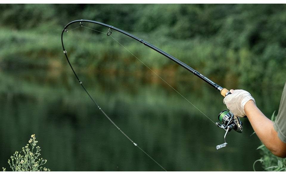 Vara de Pesca LINNHUE TS Fuji Guide Lure Rod 1.68-2.7m 2/3 Seções Fibra de Carbono Leve Vara de Spinning Vara de Baitcasting Haste de Presente Capa de Vara