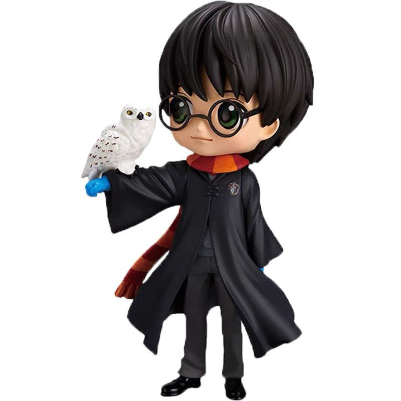 14cm Original Bandai Q Posket Harry Potter Series Versão Personagem Draco Malfoy Hermione Action Figure Anime Colecionável Bonecas Infantis