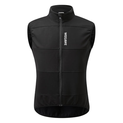 WOSAWE Men's Cycling Jersey Winter Thermal Long Sleeve Fleece MTB Cycling Jacket Bicycle Top Bike Clothing with 3 Rear Pockets