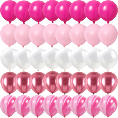 40PCS Rose Pink Metal Latex Confetti Confetti Balloons Wedding Decorations Matte Globos New Year Birthday Party Decorations