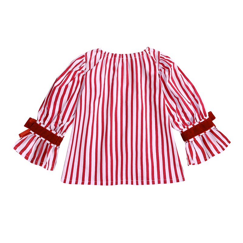 2025 Christmas Costume Child Pajamas Kid Clothes Sets Boy Girl Loungewear Suit Stripe 100% Cotton Toddler Homewear Night Dresses