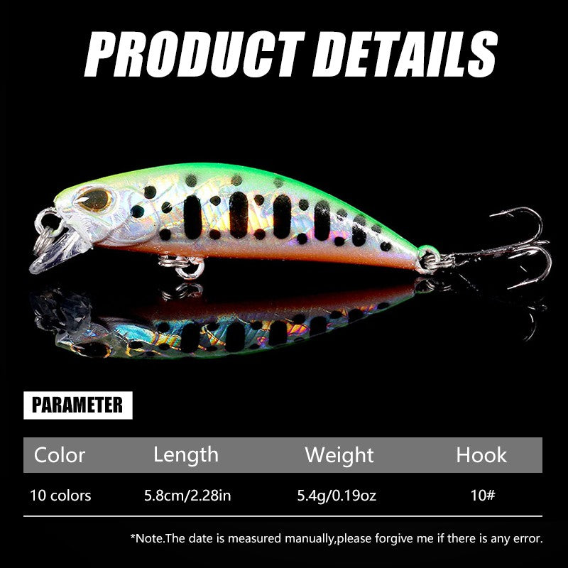 1Pcs 5.8Cm 5.4g Pesca Jerkbait Lure Sinking Minnow Fishing Lures Hard Bait Black Minnow Wobbler Fishing Tackle