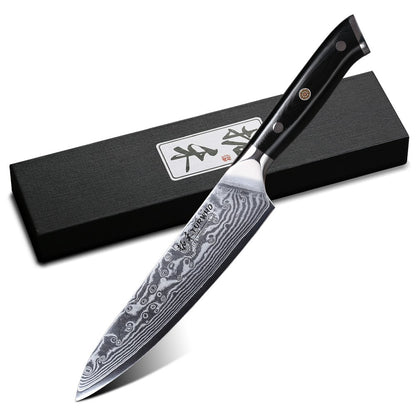 TURWHO Chef Knife 1-5 PCS Kitchen Knives Set 67 Layer Damascus Steel Japanese Nakiri Santoku Cleaver Slicing Bread Utility Knife