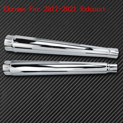 Motorcycle Megaphone Slip-On Mufflers Exhaust Pipes For Harley Touring Road Glide FLT Street Glide FLH Ultra Limited 2000-2020