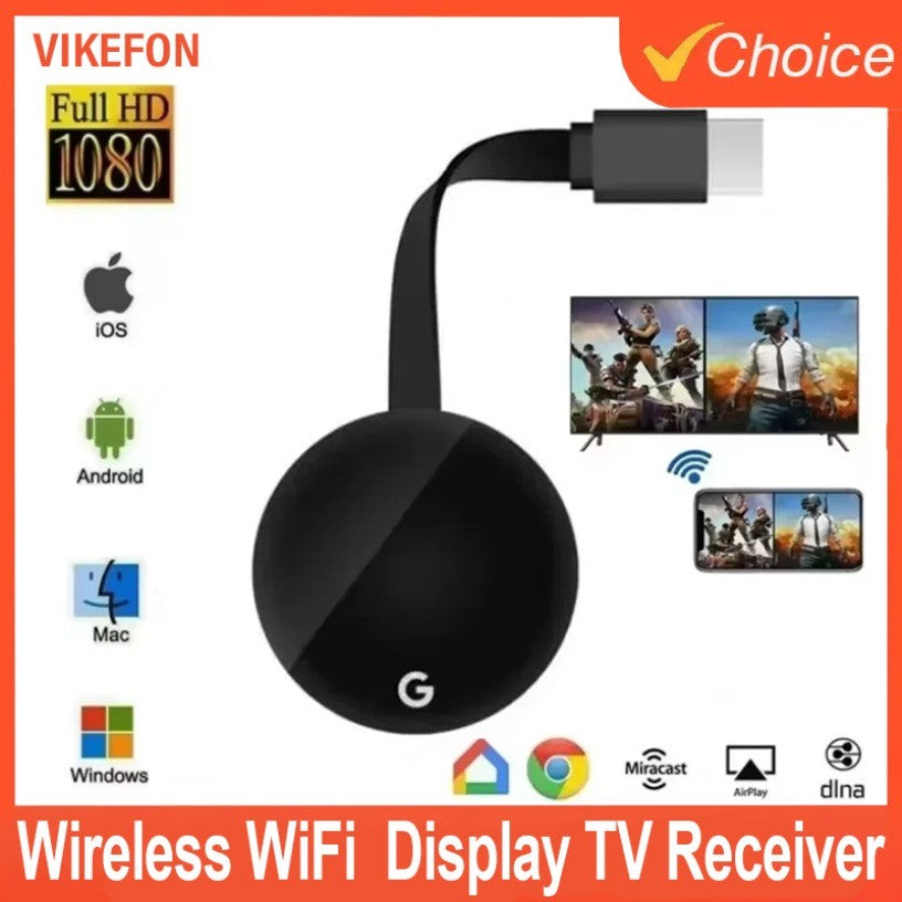 HDMI-compatible HD Display Dongle Media Streaming Video Tv Smart Home Chromecast Google Wireless WiFi mirascreen For ios/Android