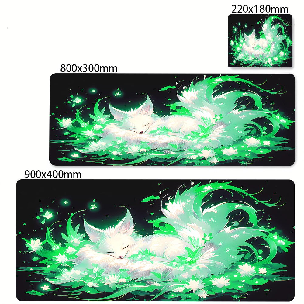 Cute Red Fox Mousepad HD Kawaii Animal Desk Mat Lock-Edge XXL Pads XXL Office Accessories Large Gaming Keyboard Mats For Gamer