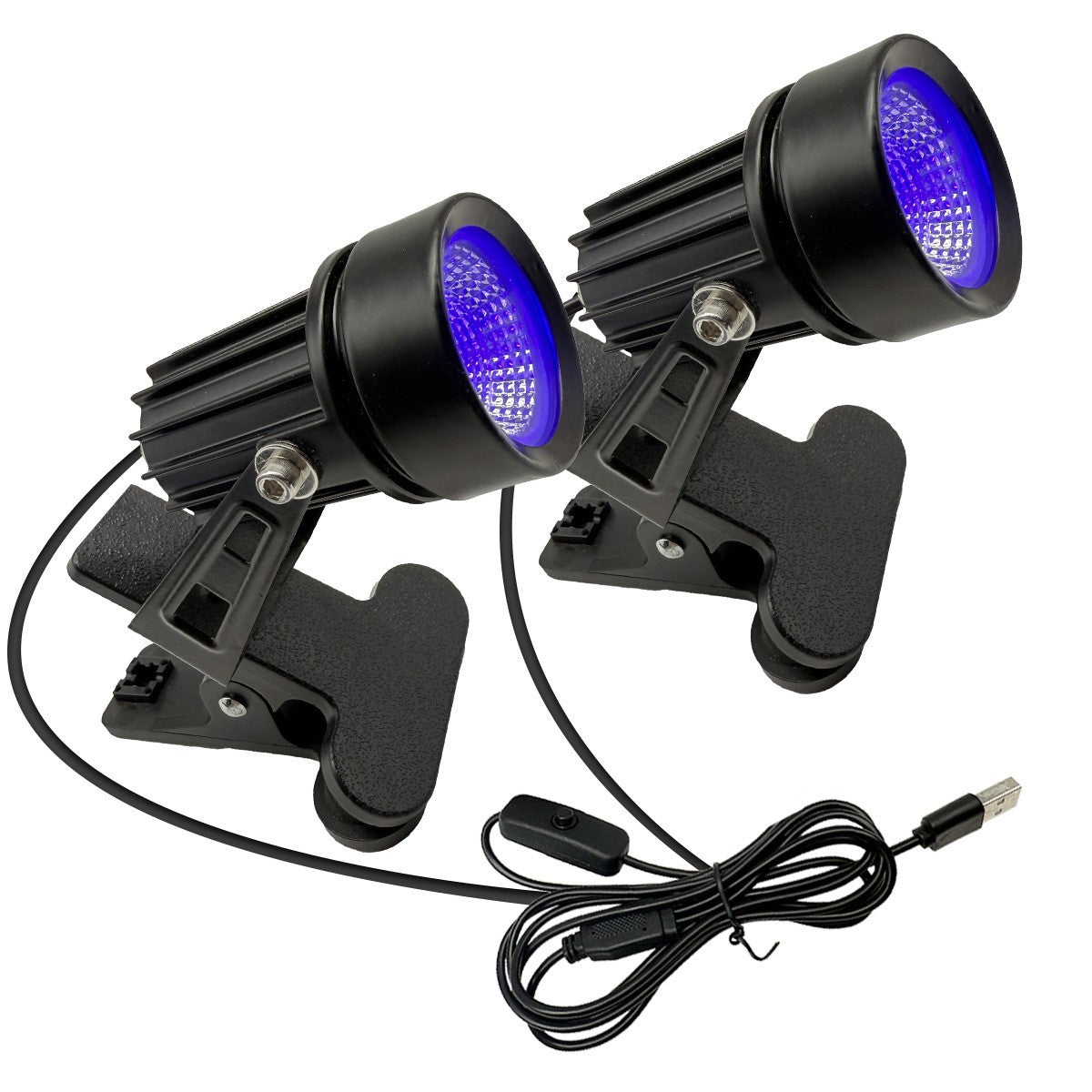 UV Purple Light Spot Light 5V USB Plug UV Projection Light With Clip Clamp Lamp LED Black Light for Glow Party Halloween