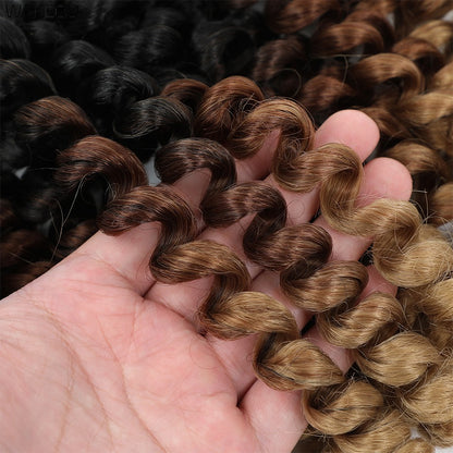 1-4 Pacotes 2X Ringlet Wand Curl Jamaican Bounce 8 polegadas Sintético Wand Curl Twist Braids Hair Crochet Cabelo Cacheado Extensões 20 Raízes