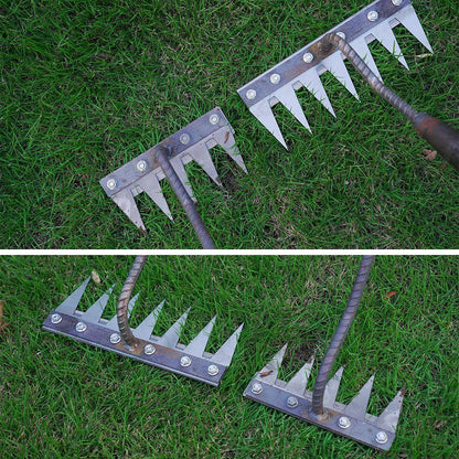 1PCS Teeth Carbon Steel Garden Hand Rake for Farm Garden Weeding Tools Scarifier Agricultural Nail Harrow Metal Harrow