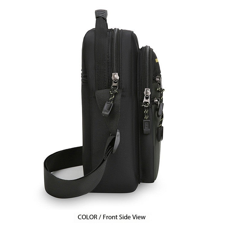 New Fashion Oxford Men Crossbody Bag Single Shoulder Bags Big Capacity Storage Bag Fashion Multi-Pockets Business Crossbody Bags