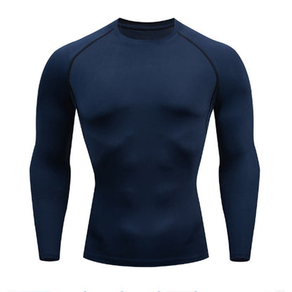 Men Compression Running T-shirt Fitness Tight Long Sleeve Sport Shirts Training Jogging Tops Gym Sportswear Dry Fit Rashgard
