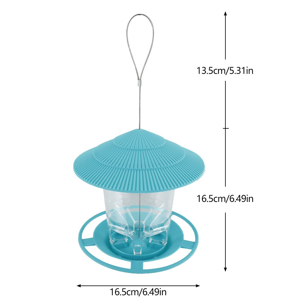 Alimentador Automático de Pássaros com Alimentação por Pé, Ferramenta de Alimentação Externa, Alimentador de Pássaros Suspenso para Castanhas, Dispensador com Múltiplos Buracos, Recipiente para Alimentos